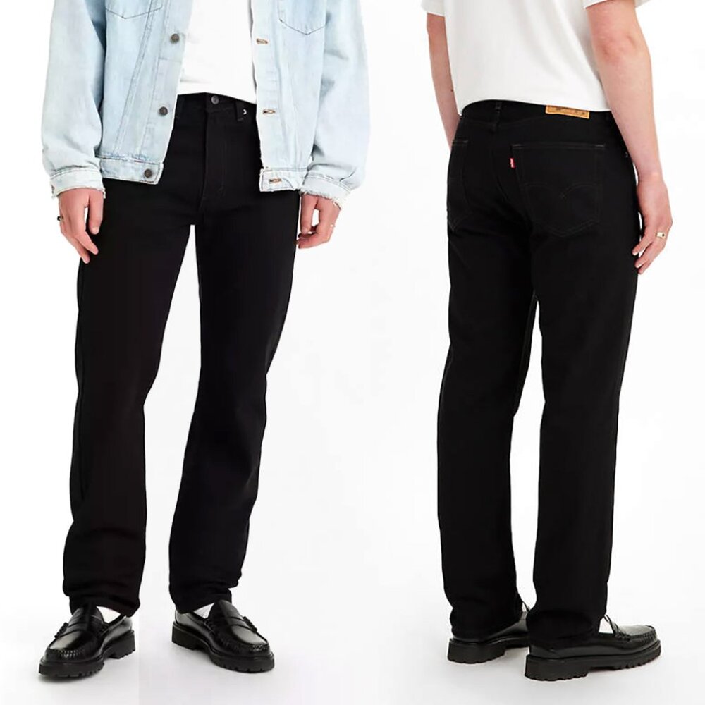 Levi’s 505 Regular Fit Jeans Black Wash Men’s 38x34 NWT